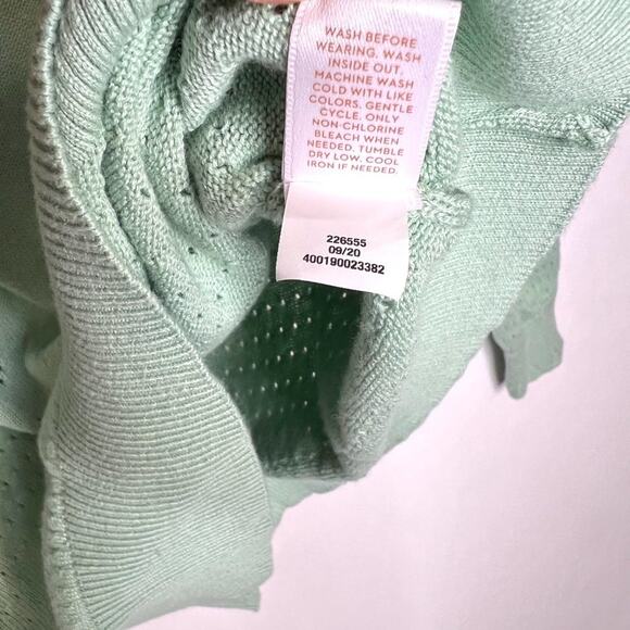 LC Lauren Conrad Pastel Green Eyelet Sweater XS - Picture 8 of 9